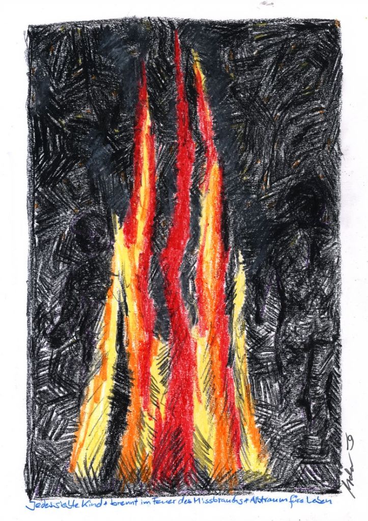Das Senyru im Bild:
Jedes siebte Kind
Brennt im Feuer des Missbrauchs
Albtraum fürs Leben.